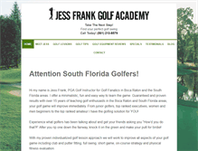 Tablet Screenshot of jessfrankgolf.com